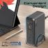 Promate GaNPort-140W Super-Speed GaNFast Charging Station with Power Delivery 3.1 & Quick Charge 3.0, Adaptive Fast Charging, Safety Protection, AC Power Cord, Black